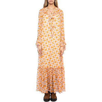 Zadig & Voltaire Zadig & Voltaire Floral Long Sleeve Maxi Dress