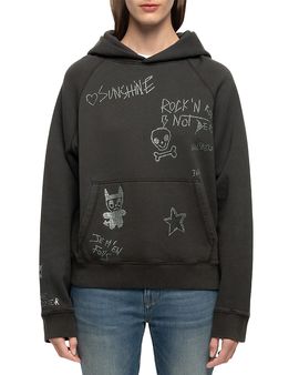 Zadig & Voltaire Zadig & Voltaire Grgy Embellished Hooded Cotton Sweatshirt