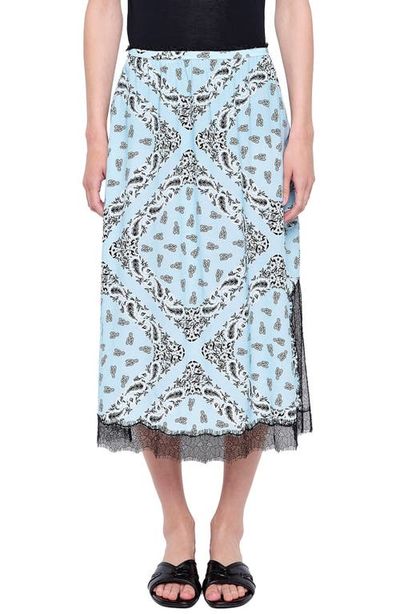 Zadig & Voltaire Zadig & Voltaire Jarvis Bandana Lace Trim Midi Skirt