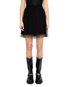Zadig & Voltaire Zadig & Voltaire Jarvisa Lace Hem Mini Skirt