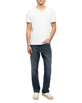 Zadig & Voltaire Zadig & Voltaire John Denim Regular Fit Cotton Jeans in Medium Blue