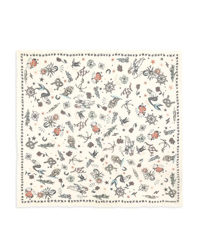 Zadig & Voltaire Zadig & Voltaire Kerry Tattoo Scarf