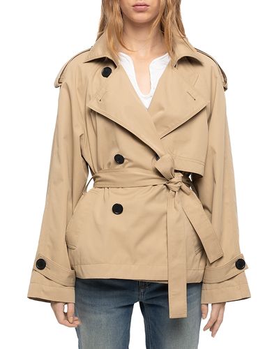 Zadig & Voltaire Zadig & Voltaire Kivana Cotton Belted Trench Jacket