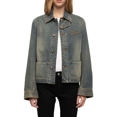 Zadig & Voltaire Zadig & Voltaire Lessa Logo Denim Jacket