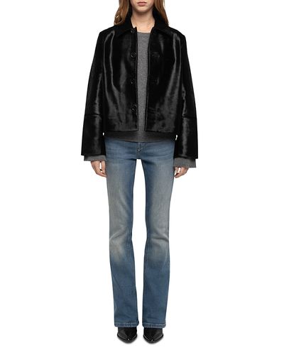 Zadig & Voltaire Zadig & Voltaire Lessa Pony Effect Leather Jacket