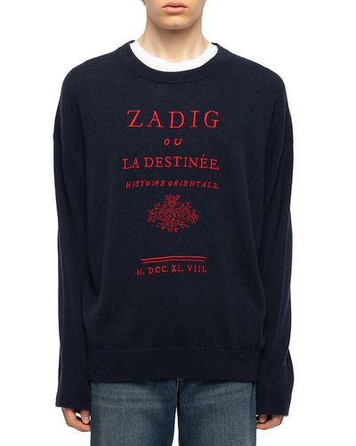 Zadig & Voltaire Zadig & Voltaire Marko Wool & Cashmere Logo Graphic Sweater