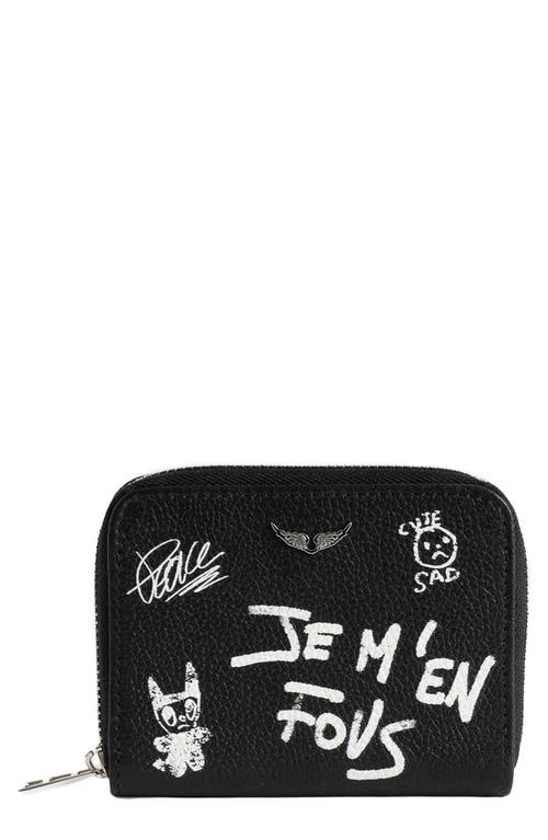 Zadig & Voltaire Zadig & Voltaire Mini ZV Arty Tag Leather Zip Around Wallet