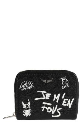 Zadig & Voltaire Zadig & Voltaire Mini ZV Arty Tag Leather Zip Around Wallet