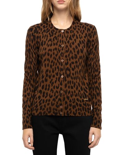 Zadig & Voltaire Zadig & Voltaire Missya Wool & Cashmere Printed Cardigan
