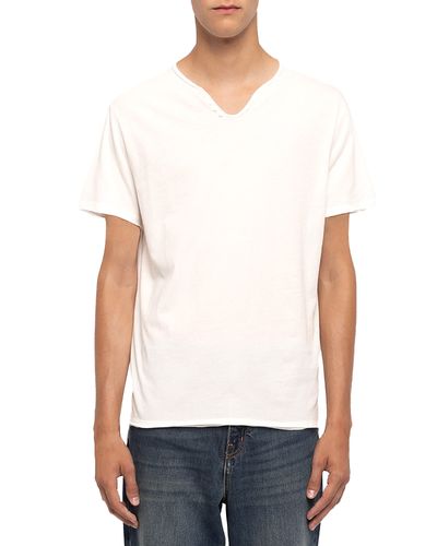 Zadig & Voltaire Zadig & Voltaire Monastir Cotton Logo Henley T-Shirt