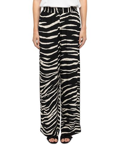 Zadig & Voltaire Zadig & Voltaire Pin Zebra Print Pull On Pants