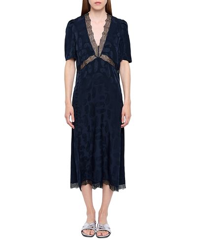 Zadig & Voltaire Zadig & Voltaire Redox Jacquard Paisley Print Silk Dress