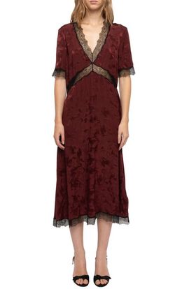 Zadig & Voltaire Zadig & Voltaire Redoxal Horse Jacquard Silk Midi Dress