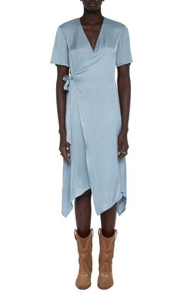 Zadig & Voltaire Zadig & Voltaire Reforme Satin Wrap Dress