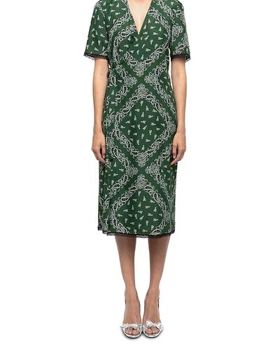 Zadig & Voltaire Zadig & Voltaire Reforme Silk Printed Wrap Dress