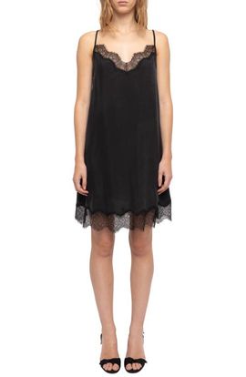 Zadig & Voltaire Zadig & Voltaire Respas Lace Trim Silk Slipdress