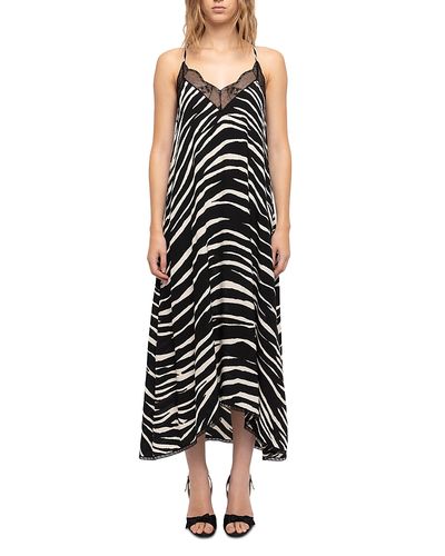Zadig & Voltaire Zadig & Voltaire Risty Lace Trim Printed Dress