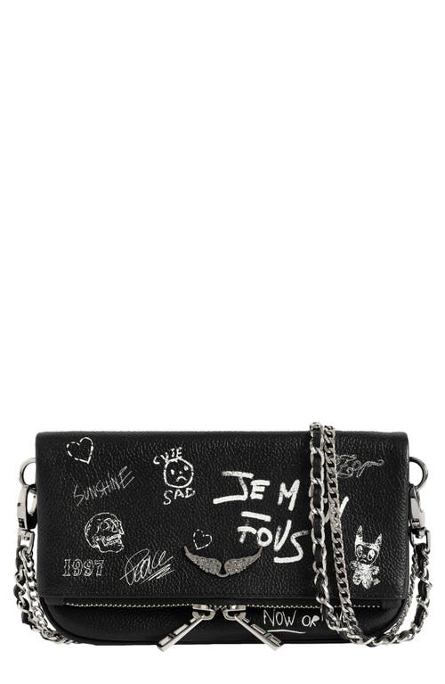 Zadig & Voltaire Zadig & Voltaire Rock Nano Arty Tag Leather Crossbody Bag