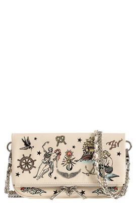 Zadig & Voltaire Zadig & Voltaire Rock Nano Tattoo Leather Clutch