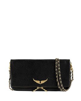 Zadig & Voltaire Zadig & Voltaire Rock Soft Wild Embossed Leather Clutch