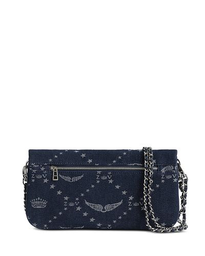 Zadig & Voltaire Zadig & Voltaire Rock Zv Monogram Denim Clutch