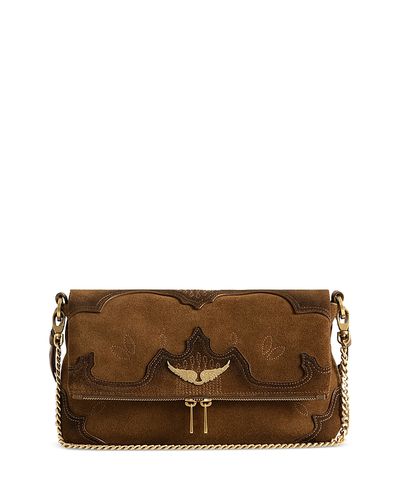 Zadig & Voltaire Zadig & Voltaire Rocky Ii Western Suede Shoulder Bag