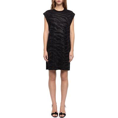Zadig & Voltaire Zadig & Voltaire Roe Strass Zebra Sleeveless Cotton Dress