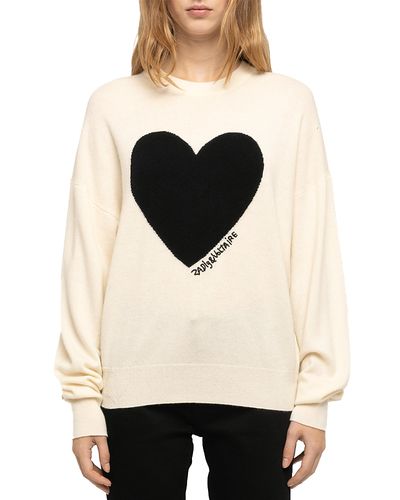 Zadig & Voltaire Zadig & Voltaire Soulo Wool & Cashmere Heart Sweater