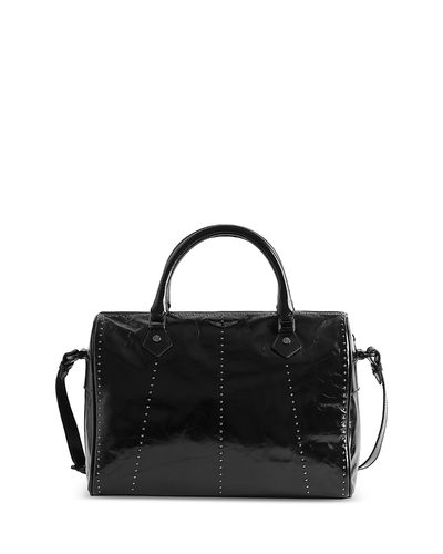 Zadig & Voltaire Zadig & Voltaire Sunny Vibe Medium Studded Vintage Patent Leather Shoulder Bag