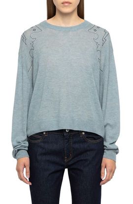 Zadig & Voltaire Zadig & Voltaire Swapy Sequin Embellished Cashmere Sweater