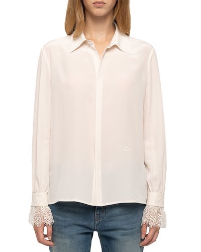 Zadig & Voltaire Zadig & Voltaire Thely Silk Lace Cuff Blouse