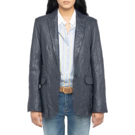 Zadig & Voltaire Zadig & Voltaire Valse Crinkled Leather Blazer