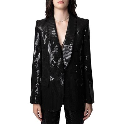 Zadig & Voltaire Zadig & Voltaire Vive Sequin Tuxedo Blazer