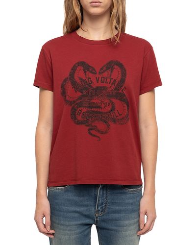 Zadig & Voltaire Zadig & Voltaire Walk Cotton Graphic Print Tee