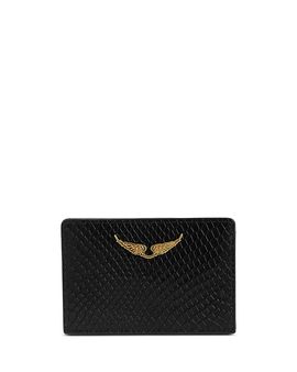 Zadig & Voltaire Zadig & Voltaire Wild Snake Embossed Leather Card Case