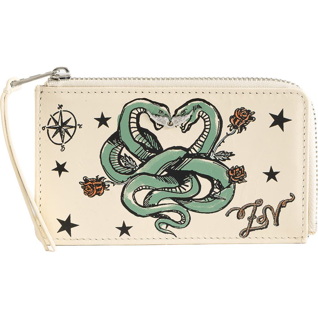Zadig & Voltaire Zadig & Voltaire ZV Card Tattoo Leather Card Case