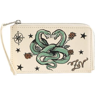 Zadig & Voltaire Zadig & Voltaire ZV Card Tattoo Leather Card Case