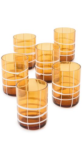 Zafferano Zafferano Twiddle Tumbler Set of 6 Amber One