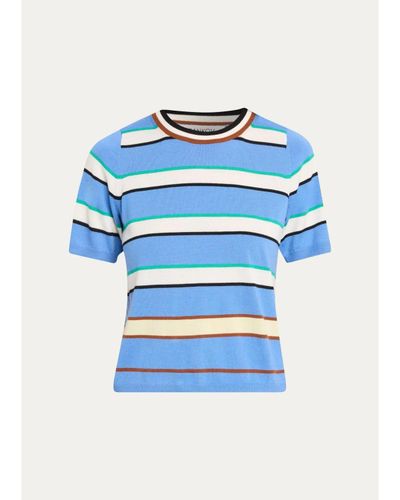 ZANKOV Benji Striped Short-Sleeve Sweater