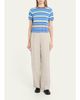 ZANKOV Benji Striped Short-Sleeve Sweater - 2