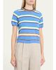 ZANKOV Benji Striped Short-Sleeve Sweater - 4