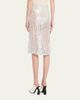 ZANKOV Isabella Sequined Pinstrips Sheer Silk Skirt - 3