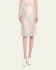 ZANKOV Isabella Sequined Pinstrips Sheer Silk Skirt - 4