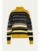 ZANKOV Junko Striped Merinno Wool-Cashmere Turtleneck Sweater - 1