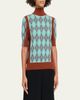 ZANKOV Melani Argyle Turtleneck Top - 4