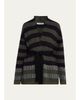 ZANKOV Paulina Striped Wool-Cashmere Wrap Cardigan - 1