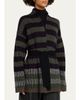 ZANKOV Paulina Striped Wool-Cashmere Wrap Cardigan - 4