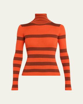 ZANKOV Runi Striped Turtleneck Top
