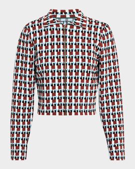 ZANKOV Sauve Geo Knit Zip Shirt Jacket