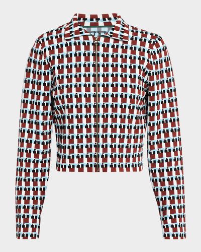 ZANKOV Sauve Geo Knit Zip Shirt Jacket
